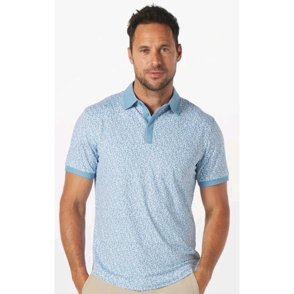 NWOT Mantra Men's Catalyst Polo Coral Point Golf Performance Luxury Shirt XL